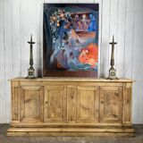 Raw pitch pine sideboard