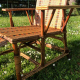 Rattan and wicker deck chair