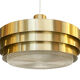 Aluminum and glass pendant light by Vitrika. Denmark 1970s