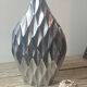 Brushed aluminium vase