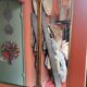 Solid brass triptych barber mirror
