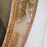 Oil portrait on canvas carved wooden frame