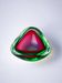 Red and green Sommerso ashtray by Seguso, Murano glass, Italy, 1970s