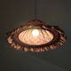 Emilia "purple shell flowers" conical textile suspension with flounce
