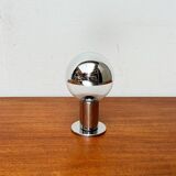 Vintage German ceiling lamp in chrome and glass from the space age by Motoko Ishii for Staff, 1970s.