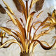 Golden metal wheat epis chandelier 1970