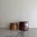 Stoneware pitcher x2