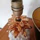 Vintage white and gold ceramic pineapple lamp