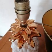 Lampe ananas vintage céramique blanche et doré