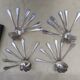 Housewife 12 forks and 12 tablespoons in silver metal