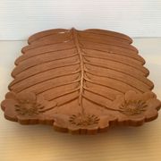 Vide poche trio de fleurs et leur feuillage en bois