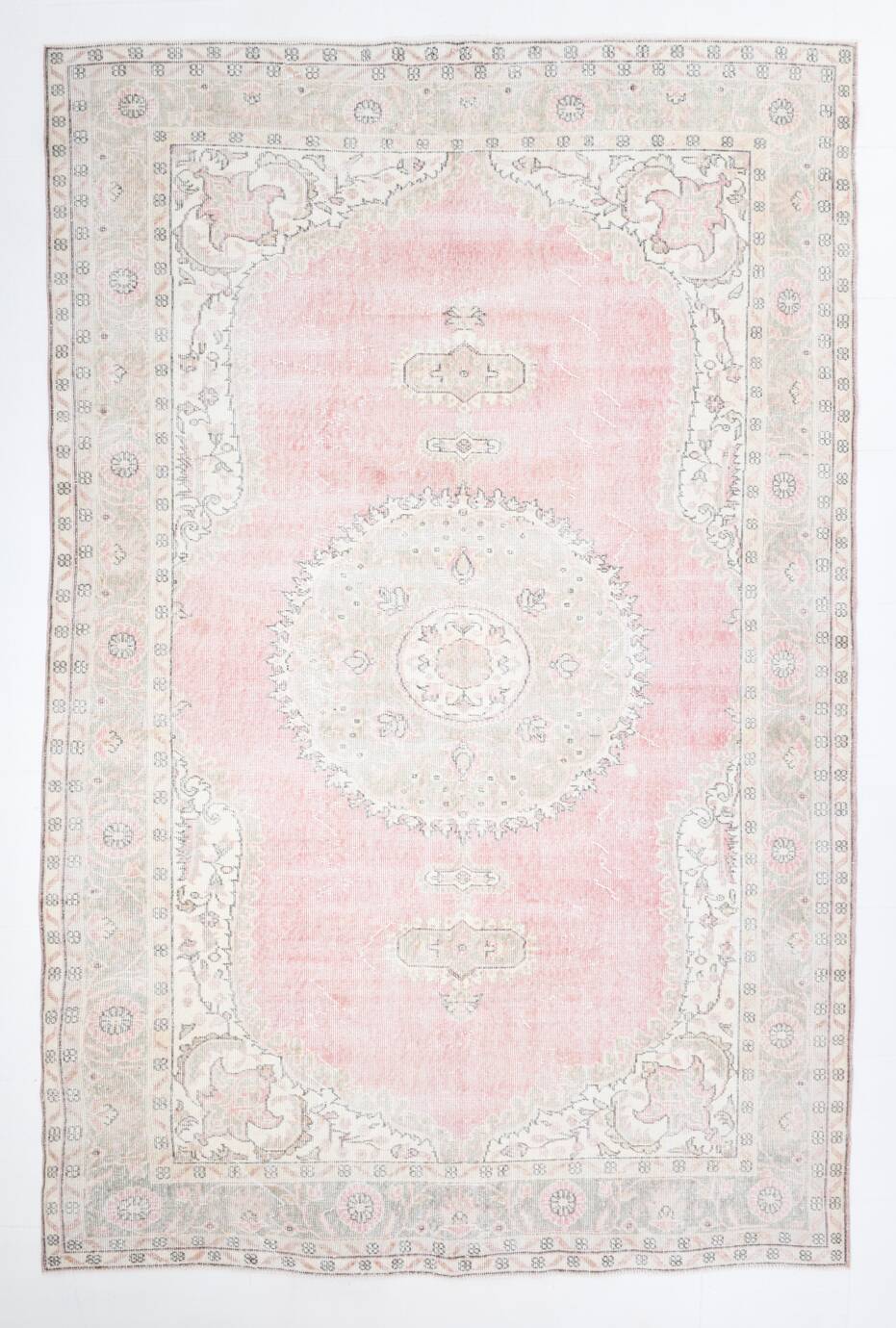 7x10 Shades Of Blush Pink Persian Rug,211x323Cm
