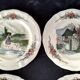 6 Sarreguemines earthenware dessert plates Model Obernai