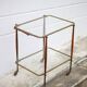 Wood and brass rolling dessert trolley, bar cart, server, trolley, 1950 Cesare Lacca for Arredoluce.