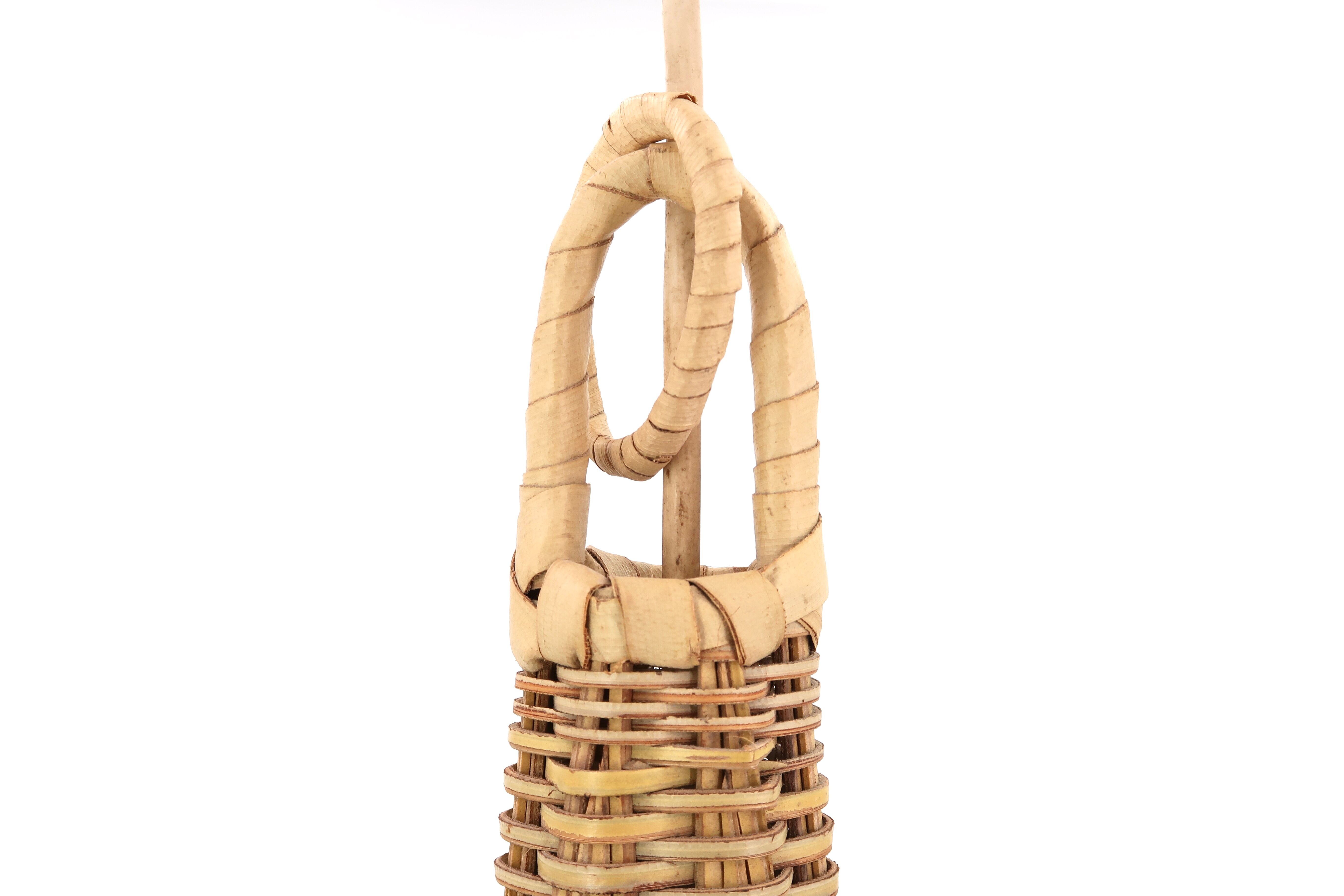 Wicker pendant light, 70s