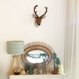 Vintage rattan mirror