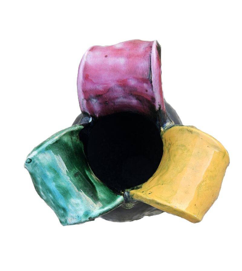 Lunetta Vallauris Tricolor Vintage Vase