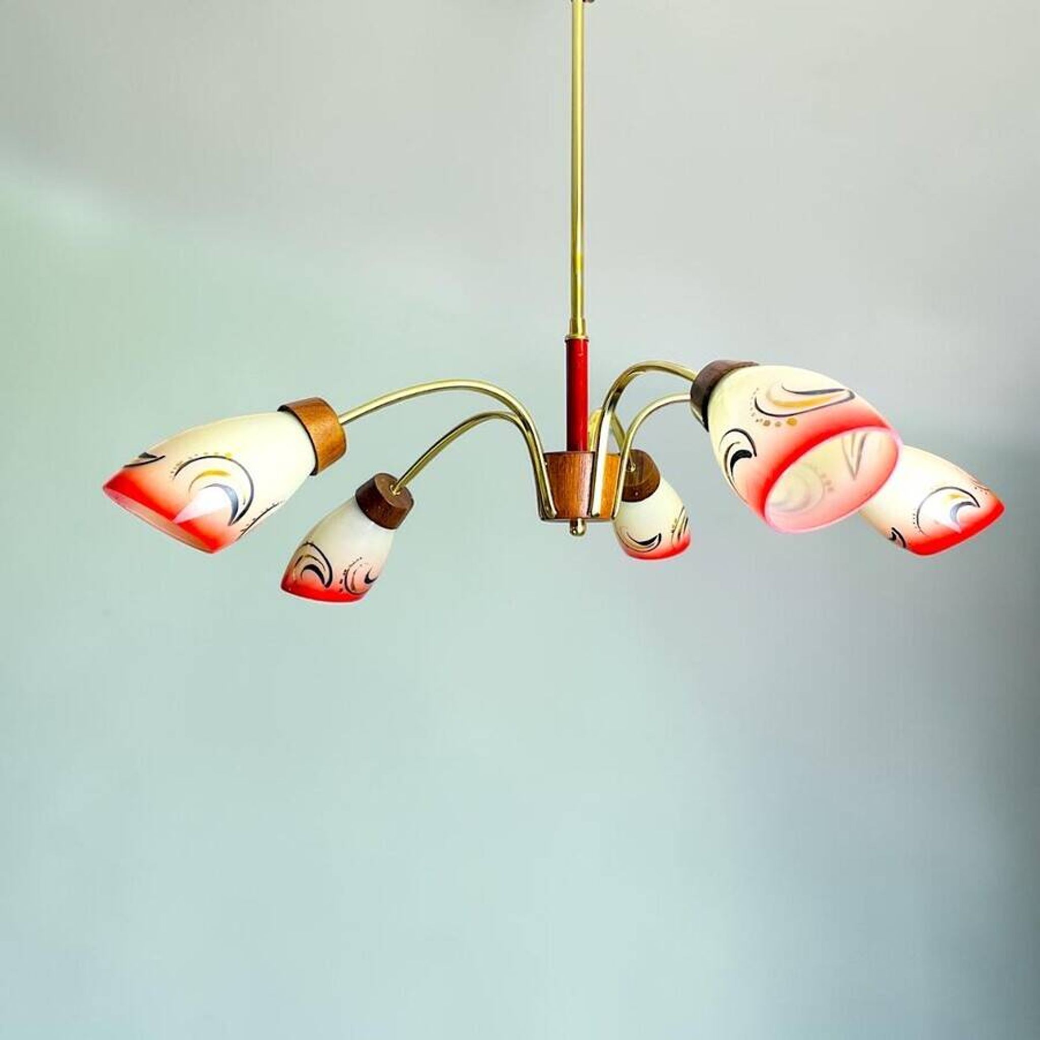 Chandelier moderne à 5 bras Sputnik