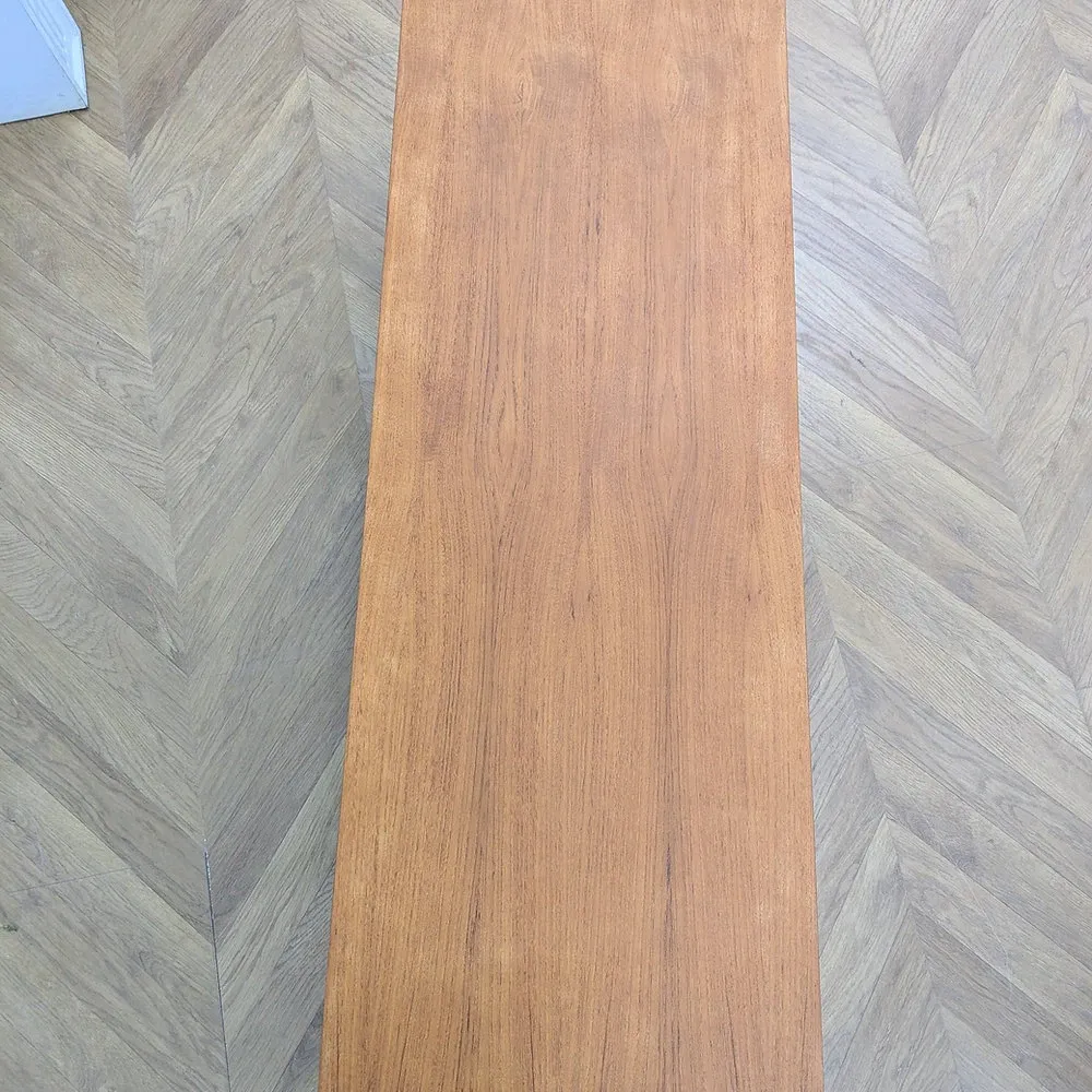 Table basse scandinave teck double plateau