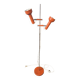 Lampadaire vintage doube spots orientables orange