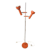Lampadaire vintage doube spots orientables orange