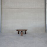 Brutalist mid-century dutch oak coffee table