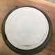 Plate presentation or flat glazed stoneware spiral pattern