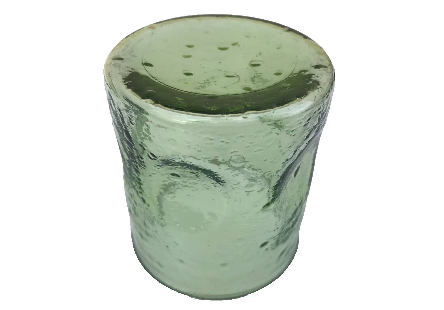 1970s (lot 3) 5 orangeade glasses Bubbled and coloured glass