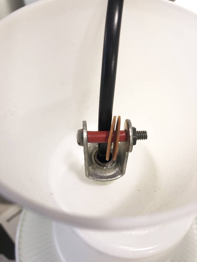 White glass pendant light, 1970