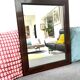 Art Deco mirror in rosewood and brass
