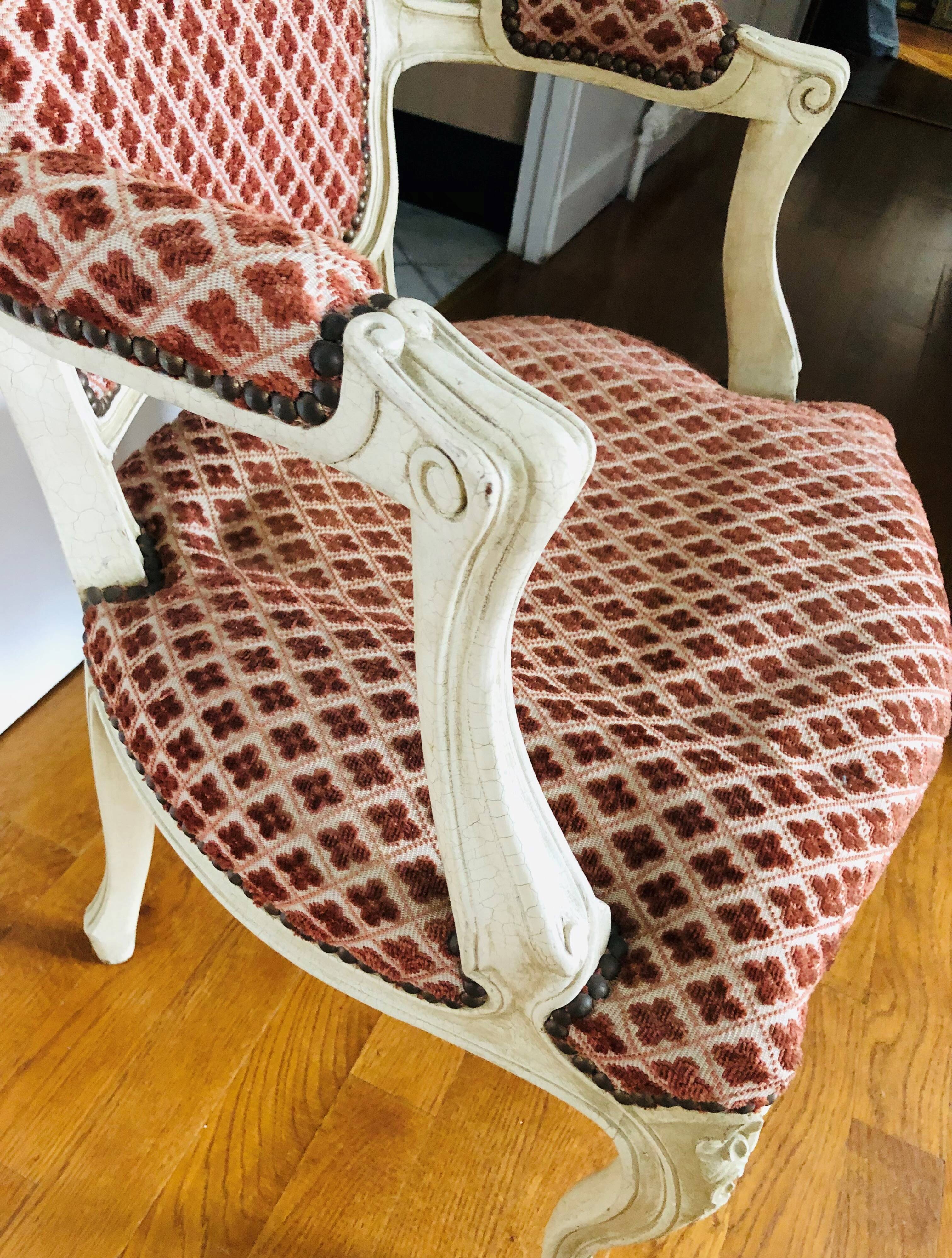 Louis XV style convertible armchair