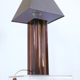 Kinetic lamp 70s, altuglas and chrome steel. France, circa 1970