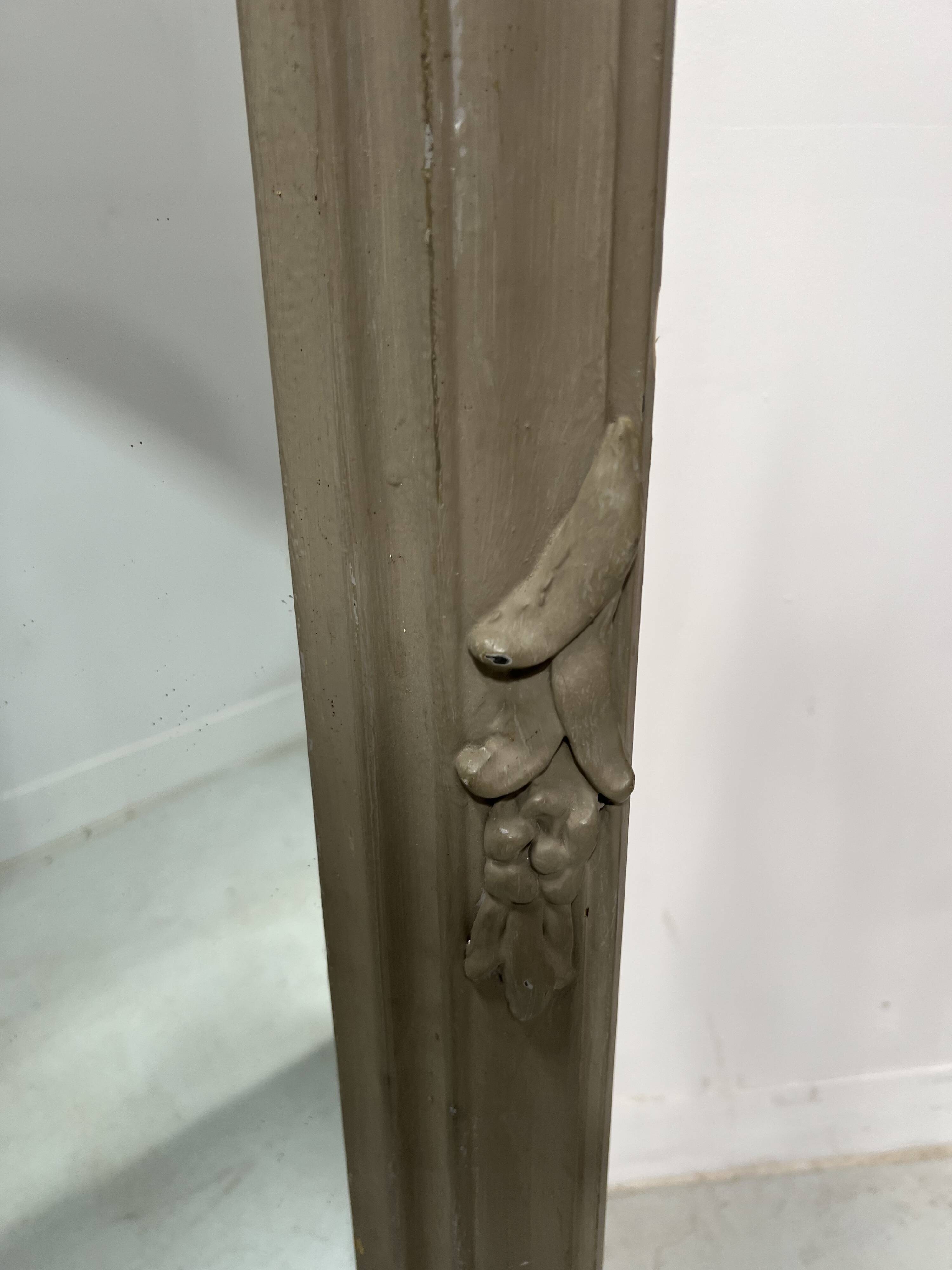 Louis XV style mirror in wood and patinated stucco, 20th century