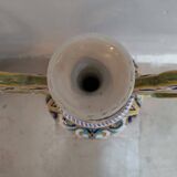 2 vases with double handles - faience from Desvres 1900