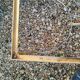 Table basse ancienne vintage avec plateau marbre