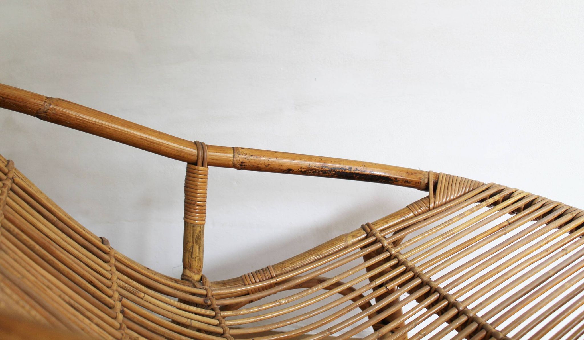 1960's Set of Four Rattan Armchairs and Side Table by Jaroslav Prochazka for ULUV
