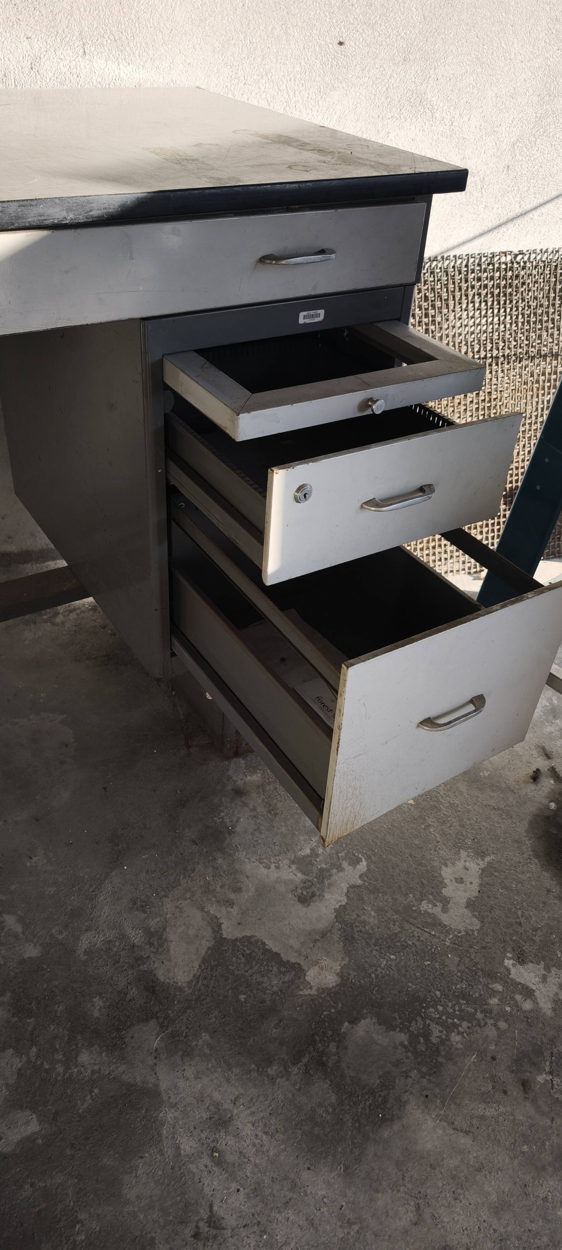 Metal industrial desk