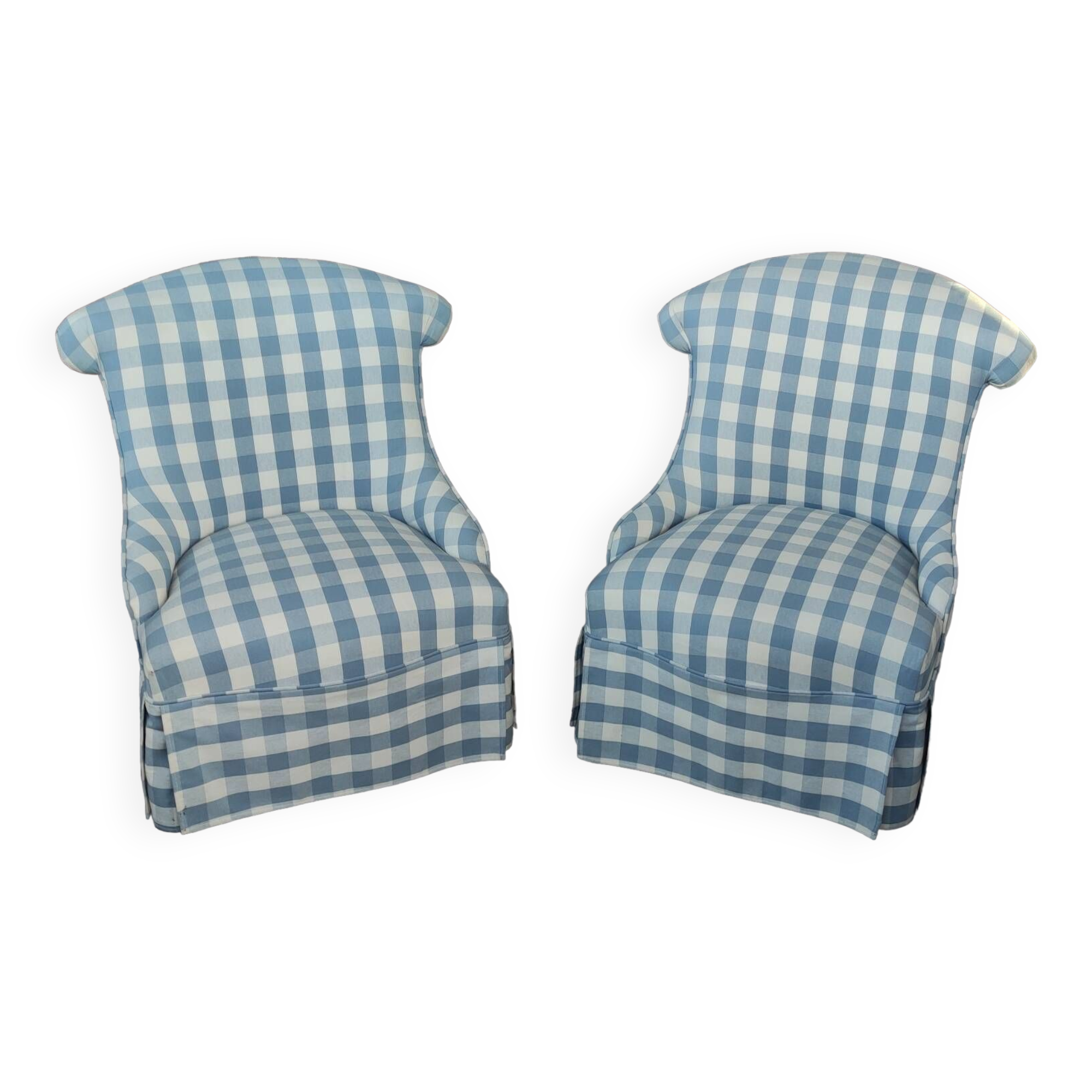 Pair of old crapaud armchairs