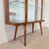 Elegant, curved display cabinet in Art Deco style
