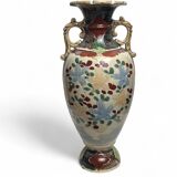 Japan, Satsuma vase with richly decorated handles, signed, early 20th century