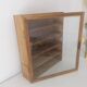 Old pharmacy showcase in wood and glass, 4 tablets 50