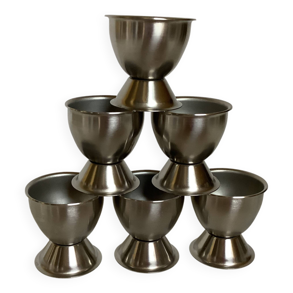 Six coquetiers métal