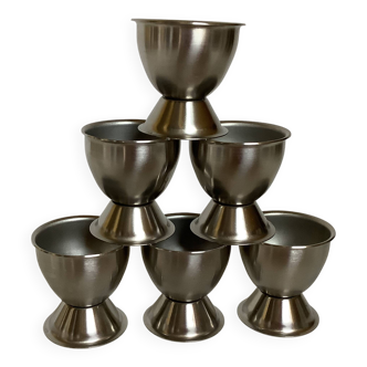 Six coquetiers métal