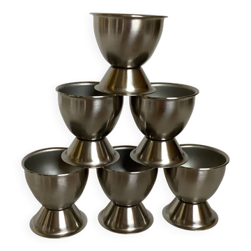 Six coquetiers métal