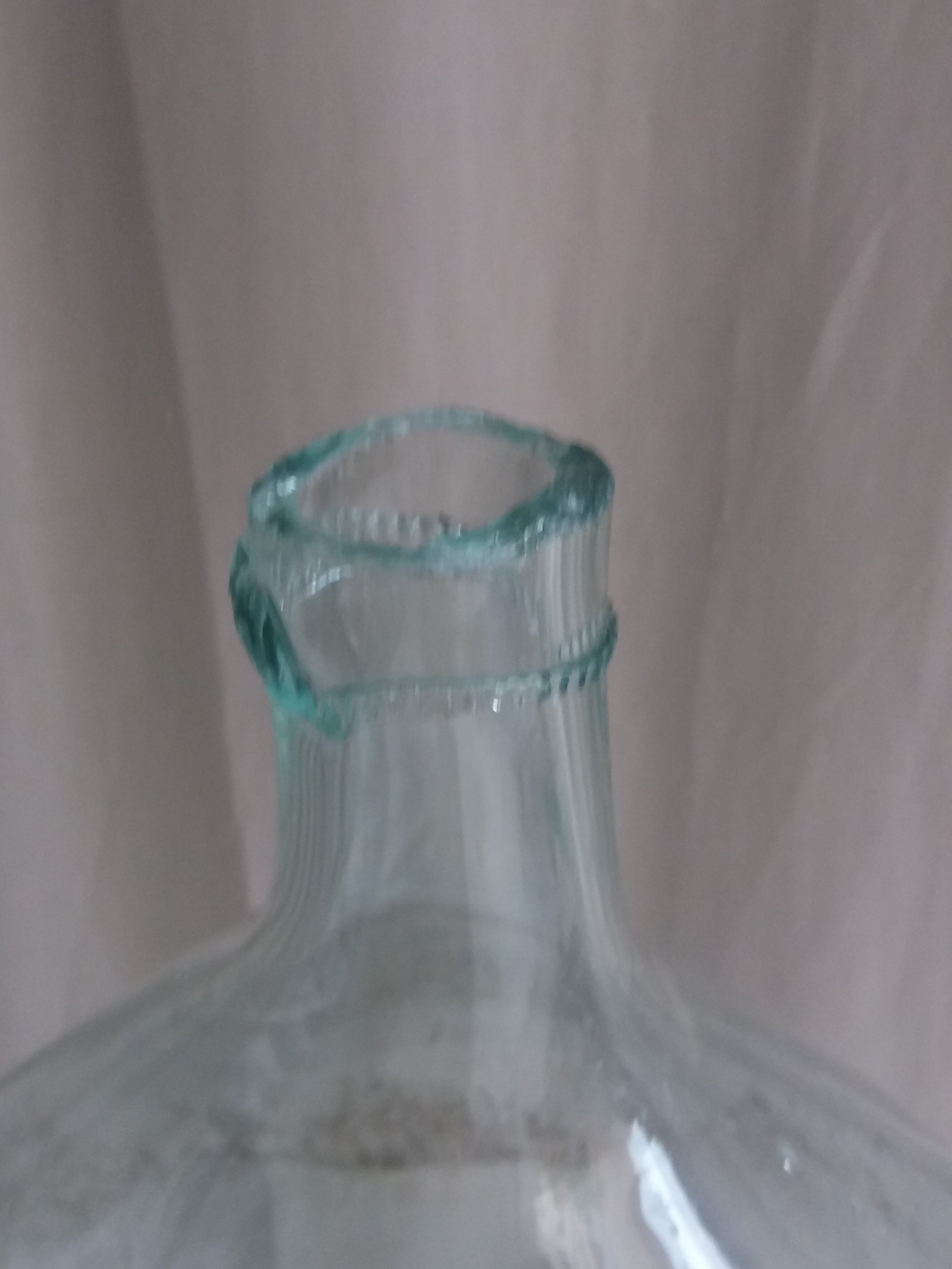 Demijohn in white glass