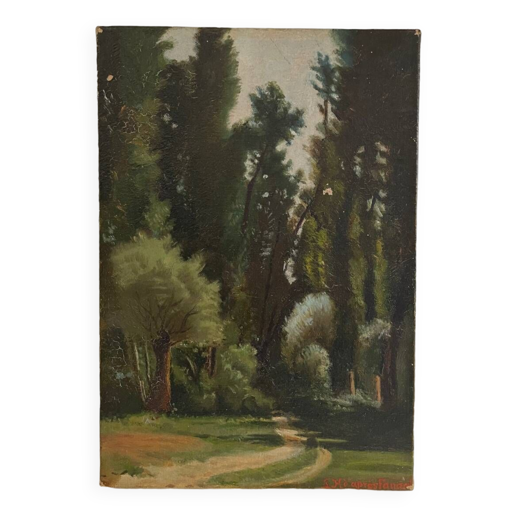 The path in the forest, oil on canvas