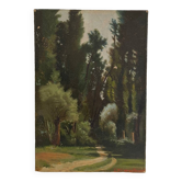The path in the forest, oil on canvas