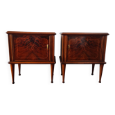 Pair of vintage Italian bedside tables from the 1950s