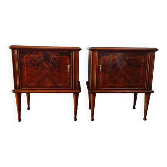 Paire de tables de chevet Italienne vintage 1950