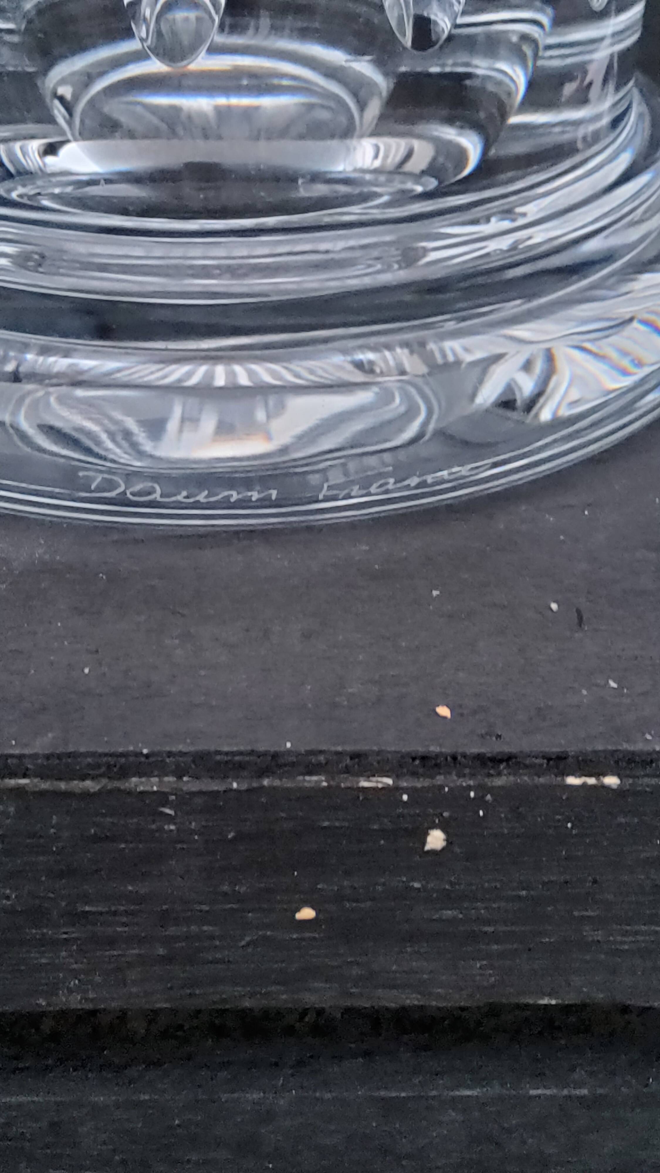 Set of 3 Daum crystal vases model Cythère from the 80s